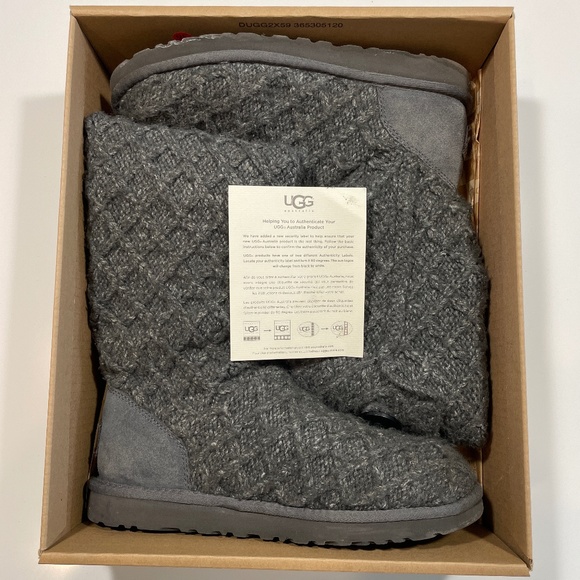 UGG Gray Tall Knit Boots - Picture 7 of 9